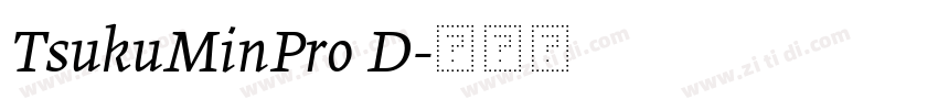 TsukuMinPro D字体转换